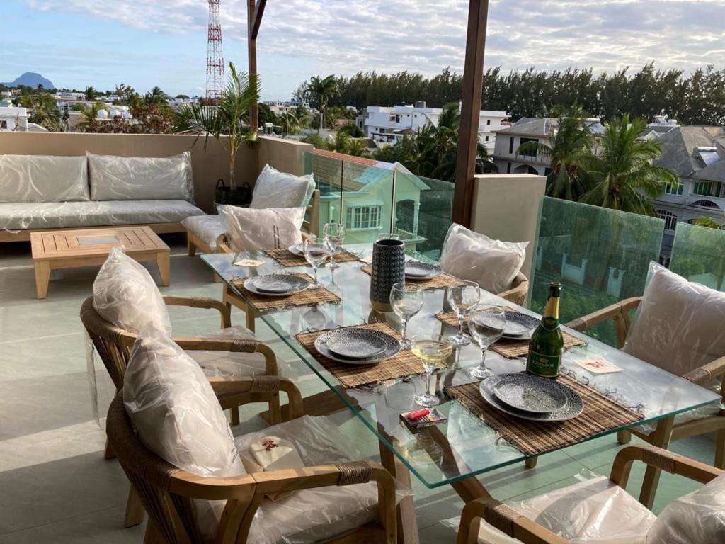 Splendide Penthouse Vue Mer A 5 Mn A Pied De La Plage Flic en Flac Ngoại thất bức ảnh